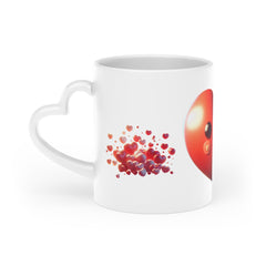 Heart-Shaped Mug, Cute Heart Handle Ceramic Coffee Cup, Duraglaze Gloss Coating Valentine's Day Gift, Love Tea Mug, Romantic Drinkware,