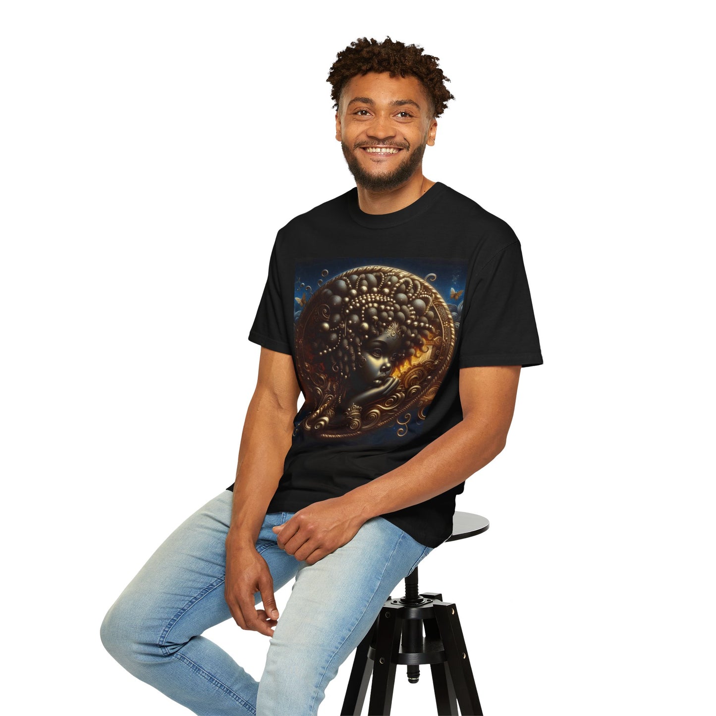 Angel Watching from Heaven T-shirt, African American, Black Heritage, Black Art Tee, Unisex Tee, Women, Men, Kids, Gifts for all