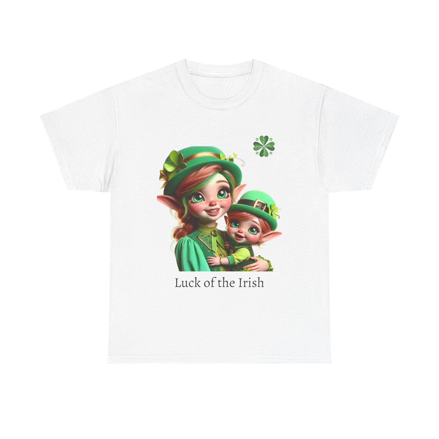Leprechaun Mother and Baby Luck of the Irish Unisex Tee, St. Patrick's Day Shirt, Shamrock T-shirt, Green Irish Top, Luck of the Irish Tee,