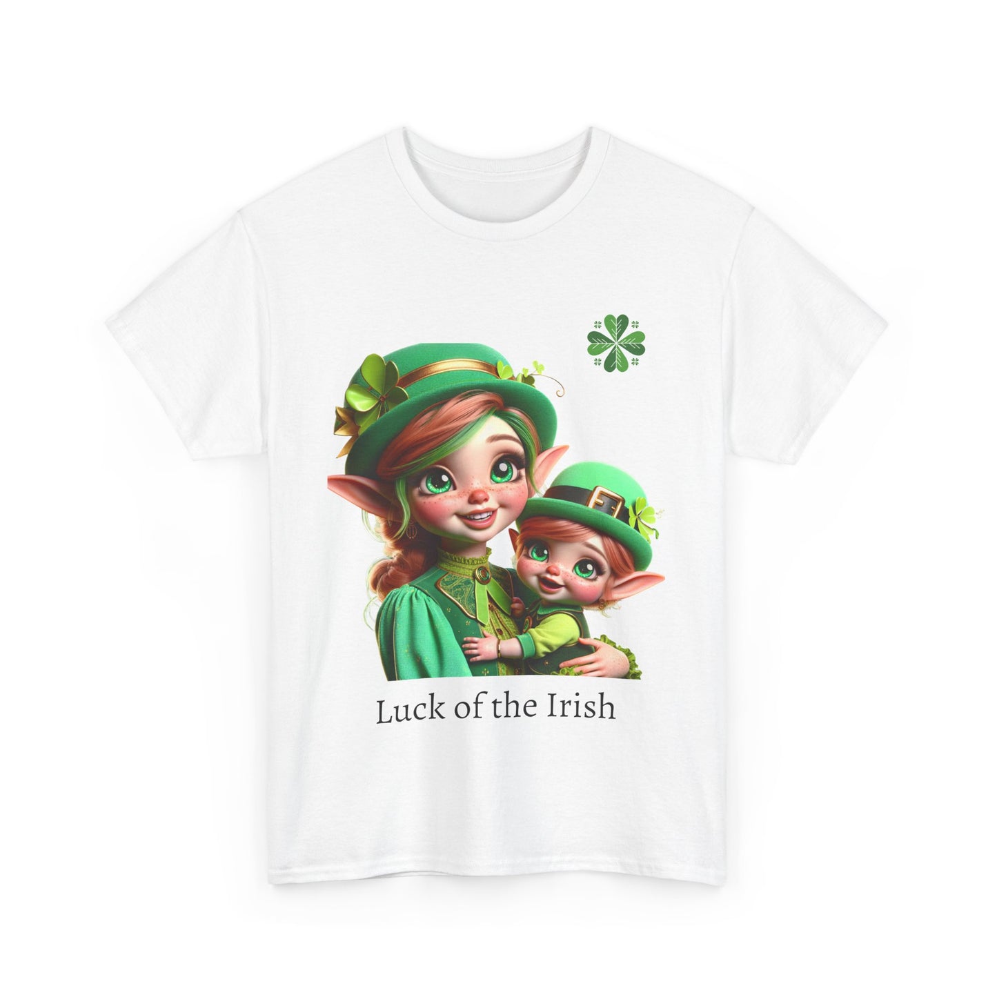 Leprechaun Mother and Baby Luck of the Irish Unisex Tee, St. Patrick's Day Shirt, Shamrock T-shirt, Green Irish Top, Luck of the Irish Tee,