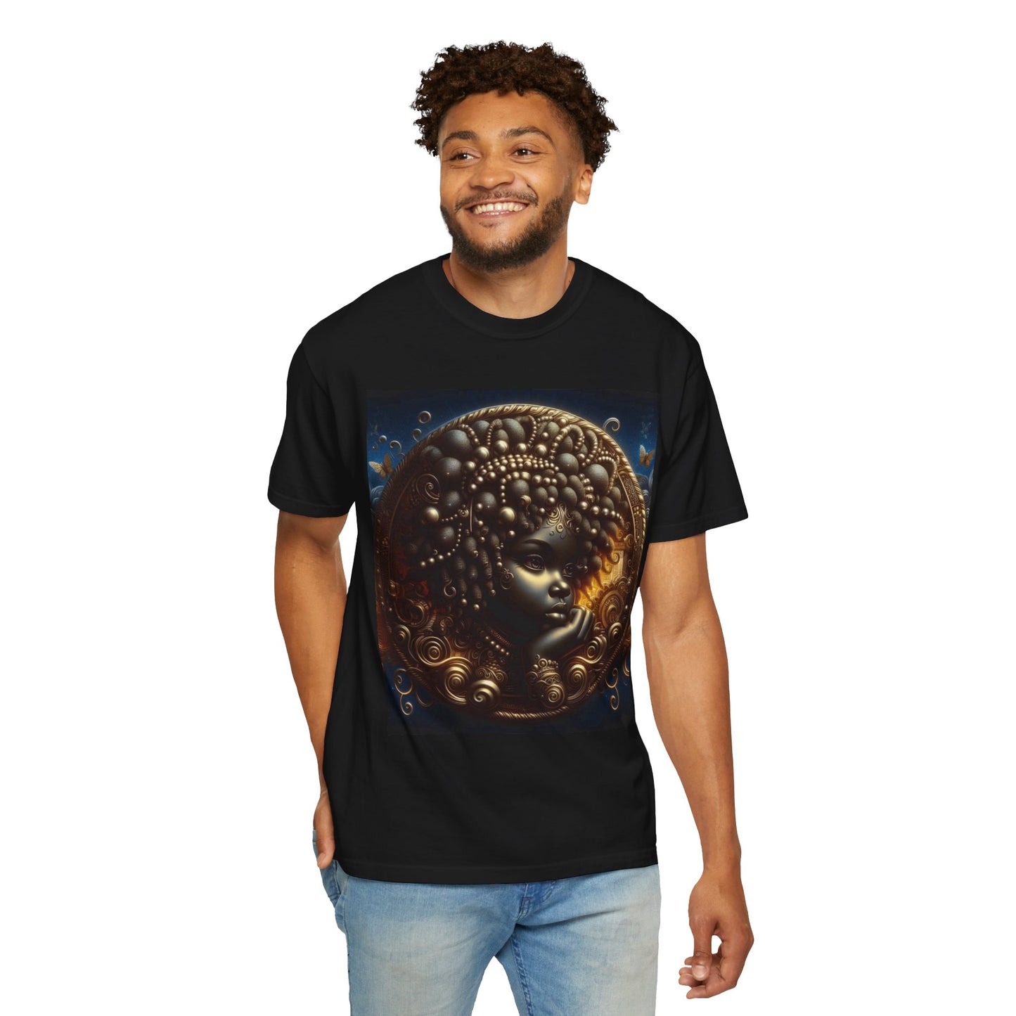 Angel Watching from Heaven T-shirt, African American, Black Heritage, Black Art Tee, Unisex Tee, Women, Men, Kids, Gifts for all